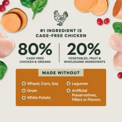 Instinct Fresh Dried Meal Blends Freeze-Dried Cage-Free Chicken & Harvest Blend Recipe for Dogs