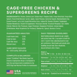 Instinct Fresh Dried Meal Blends Freeze-Dried Cage-Free Chicken & Supergreens Recipe for Dogs