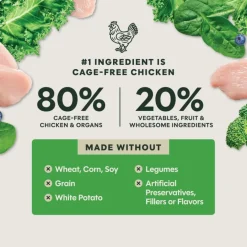 Instinct Fresh Dried Meal Blends Freeze-Dried Cage-Free Chicken & Supergreens Recipe for Dogs