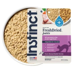 Instinct Fresh Dried Patés Freeze-Dried Raw Rabbit Entrée for Cats