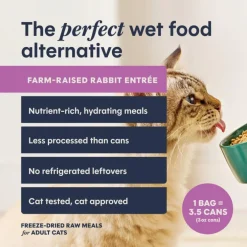Instinct Fresh Dried Patés Freeze-Dried Raw Rabbit Entrée for Cats