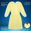 Isolation Coated Disposable Gown: Non-Sterile, Elastic Wrists, Universal Size, 10 Count