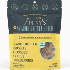 Jiminy's Cricket Peanut Butter & Blueberry Dog Biscuits (5 oz)