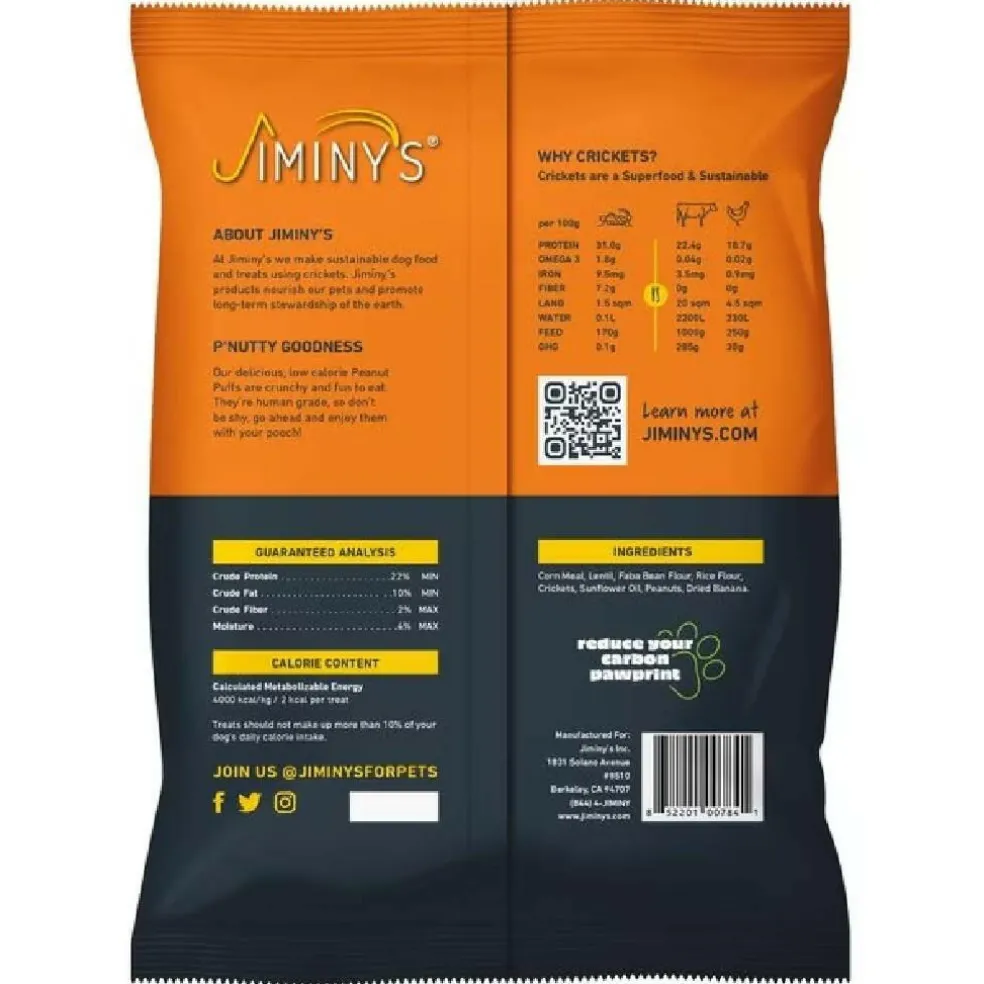 Jiminy's Peanut Puffs Dog Training Treats For Dogs (4.2 oz)