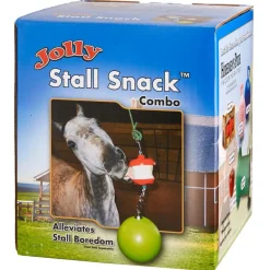 Jolly Stall Snack Combo w/ Apple Ball Toy & Treat Holder For Horses