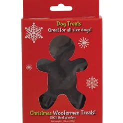Jones Bones Christmas Woofermen Beef Dog Treats, 4-pack