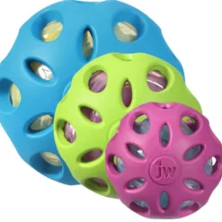 JW Pet Crackle Heads Ball Toy For Dogs- Assorted Colors