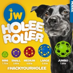 JW Pet Hol-ee Roller Toy For Dogs, Assorted Colors
