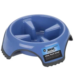 JW Pet Skid Stop Slow Feed Dog Bowl, Assorted Colors