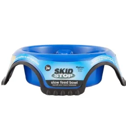 JW Pet Skid Stop Slow Feed Dog Bowl, Assorted Colors
