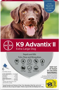 K9 Advantix II for Extra Large Dogs (over 55 lbs) Blue Box