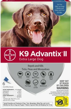 K9 Advantix II for Extra Large Dogs (over 55 lbs) Blue Box
