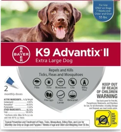 K9 Advantix II for Extra Large Dogs (over 55 lbs) Blue Box
