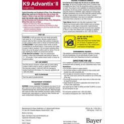 K9 Advantix II for Large Dogs (21-55 lbs) Red Box