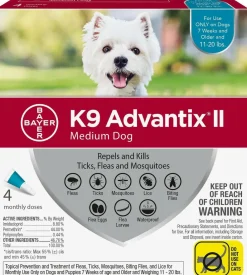 K9 Advantix II for Medium Dogs (11-20 lbs) Teal Box
