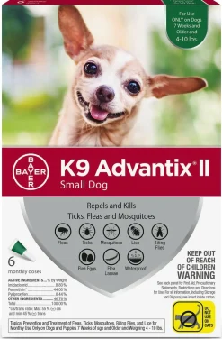 K9 Advantix II for Small Dogs (4 -10 lbs) Green Box