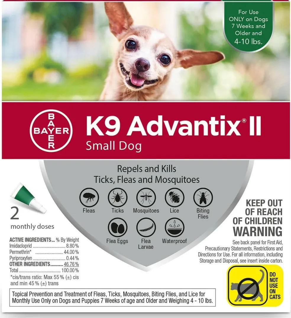 K9 Advantix II for Small Dogs (4 -10 lbs) Green Box