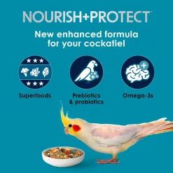 Kaytee Forti-Diet Pro Health Nourish+Protect Cockatiel Bird Food (5 lb)