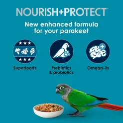 Kaytee Forti-Diet Pro Health Nourish+Protect Parakeet Bird Food