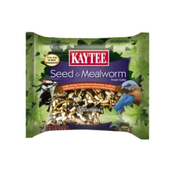 Kaytee Seed & Mealworm Treat Cake for Wild Birds (6 oz)