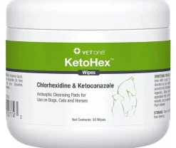 KetoHex Wipes 50 Count - Advanced Antiseptic Solution for Pets