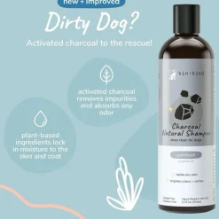 kin+kind Charcoal Deep Clean Natural Patchouli Shampoo for Dogs (12 oz)