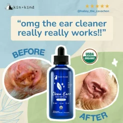 kin+kind Clean Ears Leave-In Relief for Dogs (4 oz)