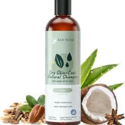 kin+kind Dry Skin & Coat Argan Oil Natural Shampoo for Dogs (12 oz)
