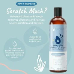 kin+kind Itchy Dog Tea Tree & Grapefruit Shampoo for Dogs (12 oz)