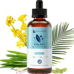 kin+kind Kitty Ears 100% Natural Leave-In Cat Ear Cleaner (4 oz)