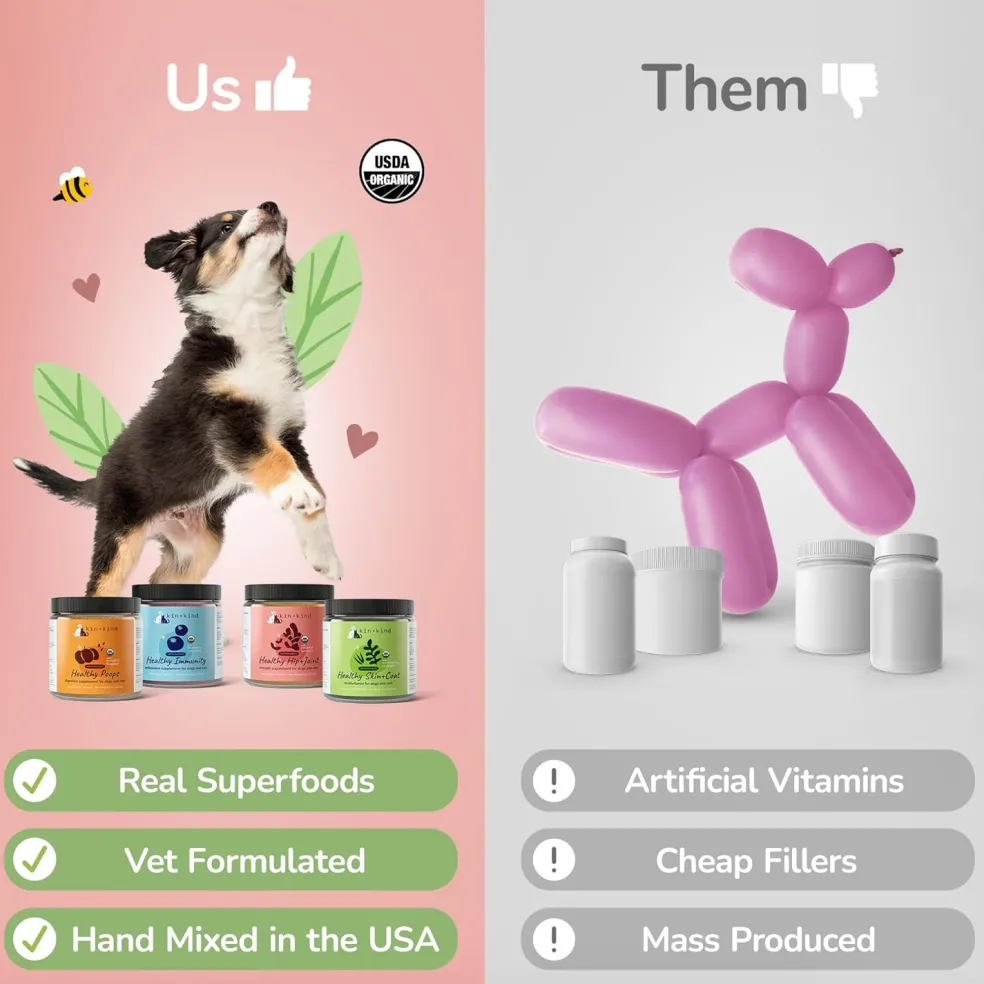 kin+kind Organic Healthy Poops Digestion Supplement for Cats & Dogs