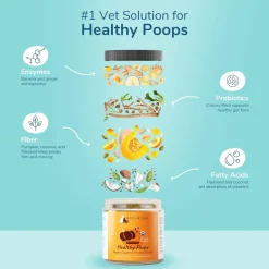 kin+kind Organic Healthy Poops Digestion Supplement for Cats & Dogs