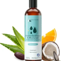 kin+kind Unscented Natural Conditioner & Moisturizer for Dogs & Cats (12 oz)