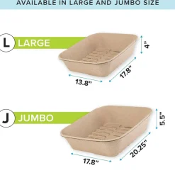 Kitty Sift Disposable Sifting Litter Box, Large, 4-pack