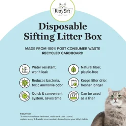 Kitty Sift Disposable Sifting Litter Box, Large, 4-pack
