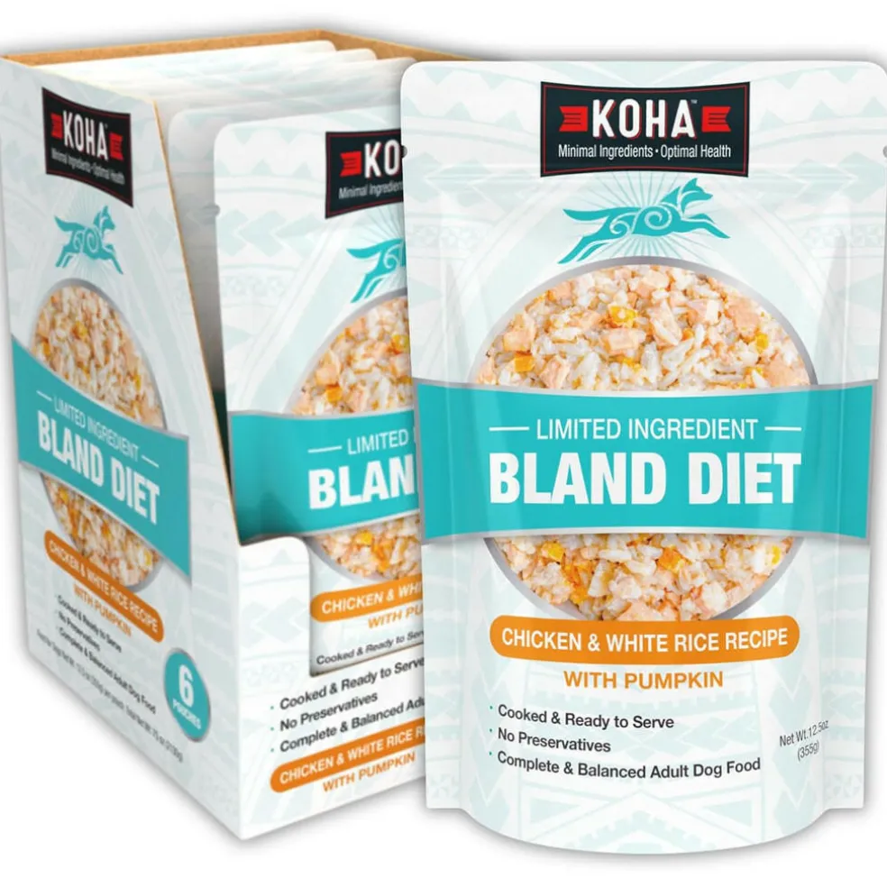 Koha Limited Ingredient Bland Diet Chicken & White Rice Recipe for Dogs, 12.5-oz (6 pack)