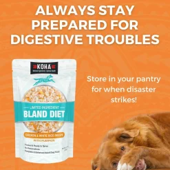 Koha Limited Ingredient Bland Diet Chicken & White Rice Recipe for Dogs, 12.5-oz (6 pack)