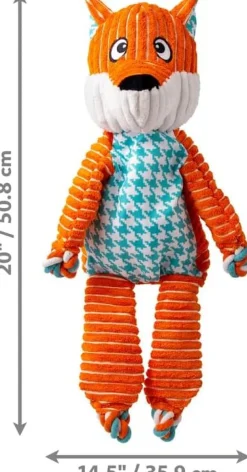 KONG Floppy Knots Fox Toy For Dogs