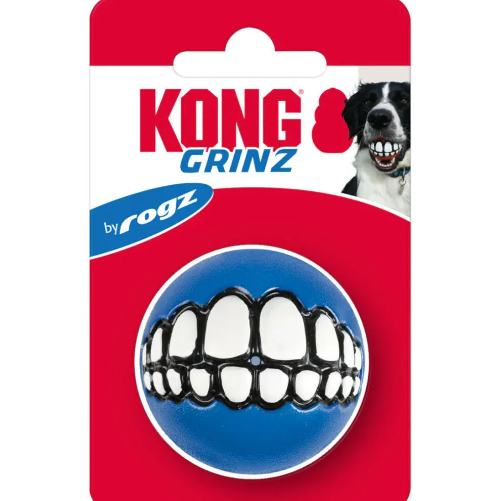 Kong Grinz by Rogz Ball Toy For Dogs (color varies)