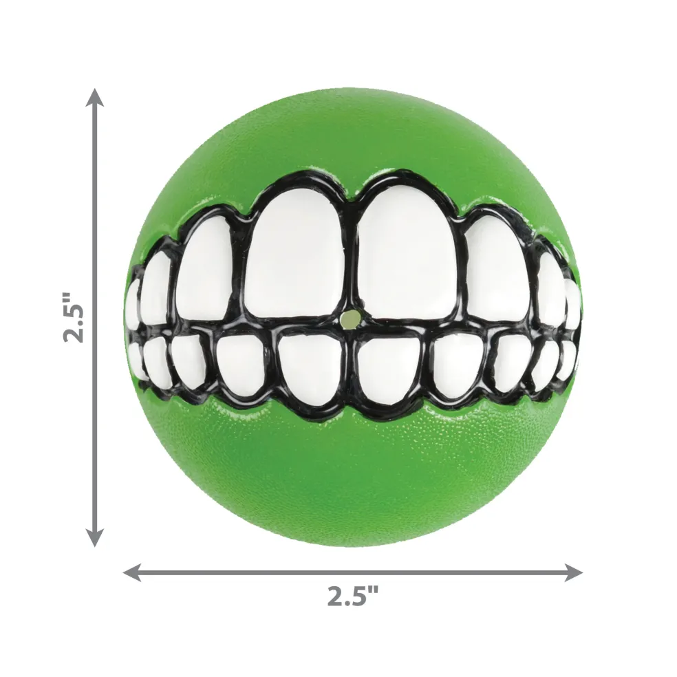 Kong Grinz by Rogz Ball Toy For Dogs (color varies)