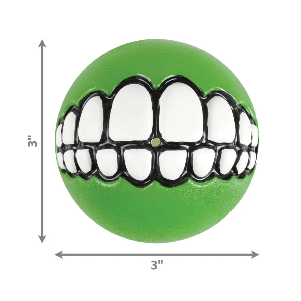 Kong Grinz by Rogz Ball Toy For Dogs (color varies)