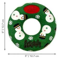 KONG Holiday AirDog Donut Squeaker Dog Toy