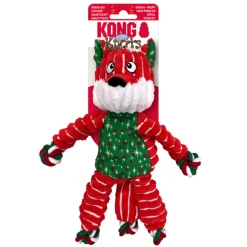 KONG Holiday Floppy Knots Fox Plush Dog Toy
