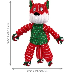 KONG Holiday Floppy Knots Fox Plush Dog Toy