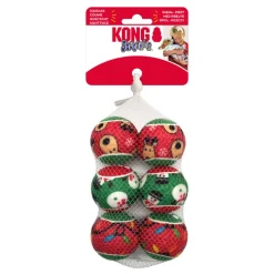 KONG Holiday SqueakAir Balls Dog Toys, 6-pack