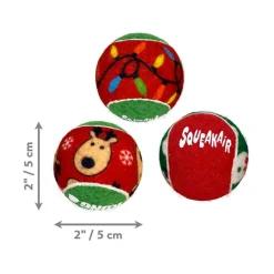 KONG Holiday SqueakAir Balls Dog Toys, 6-pack