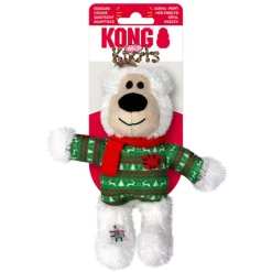 KONG Holiday Wild Knots Bear Plush Dog Toy Assorted Color, 1 count