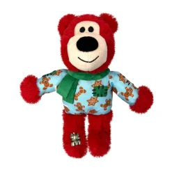 KONG Holiday Wild Knots Bear Plush Dog Toy Assorted Color, 1 count