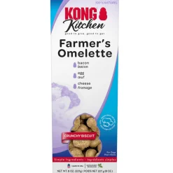Kong Kitchen Farmer's Omelette Bacon, Egg & Cheese Crunchy Biscuits for Dogs (8 oz)