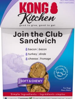 Kong Kitchen Join the Club Sandwich Bacon, Turkey & Cheese Soft & Chewy Treats for Dogs (7 oz)